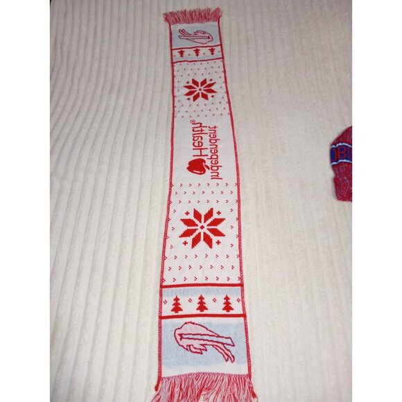 NFL Buffalo Bills Football Hat and Scarf Unisex Winter Fan Gear - Picture 6 of 7